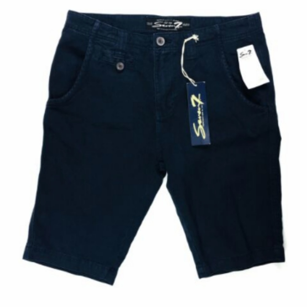 NEW Seven7 Jeans 30 Shorts Blue Chino Cotton